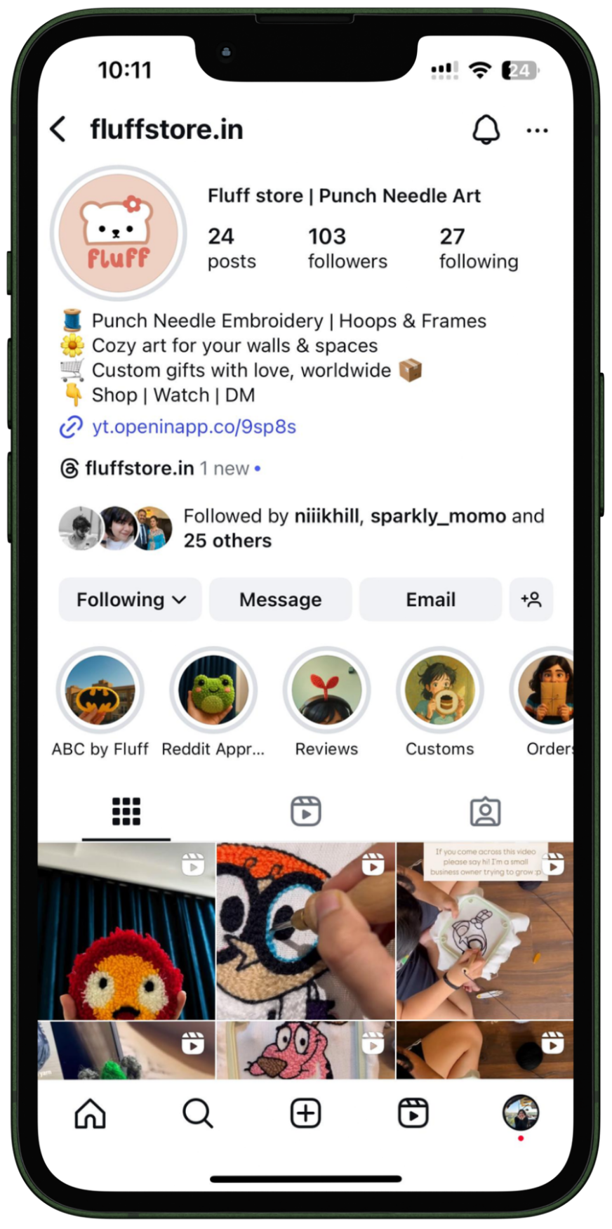 Fluff Store Insta Page